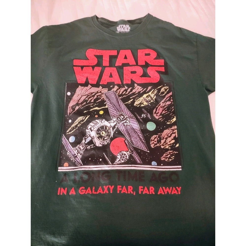 Star Wars T Shirt Men's M TIE Fighter Galaxy Far Far Away Graphic Tee Space